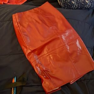 Lulus She's Irresistible Wine Red Pencil Skirt size xs